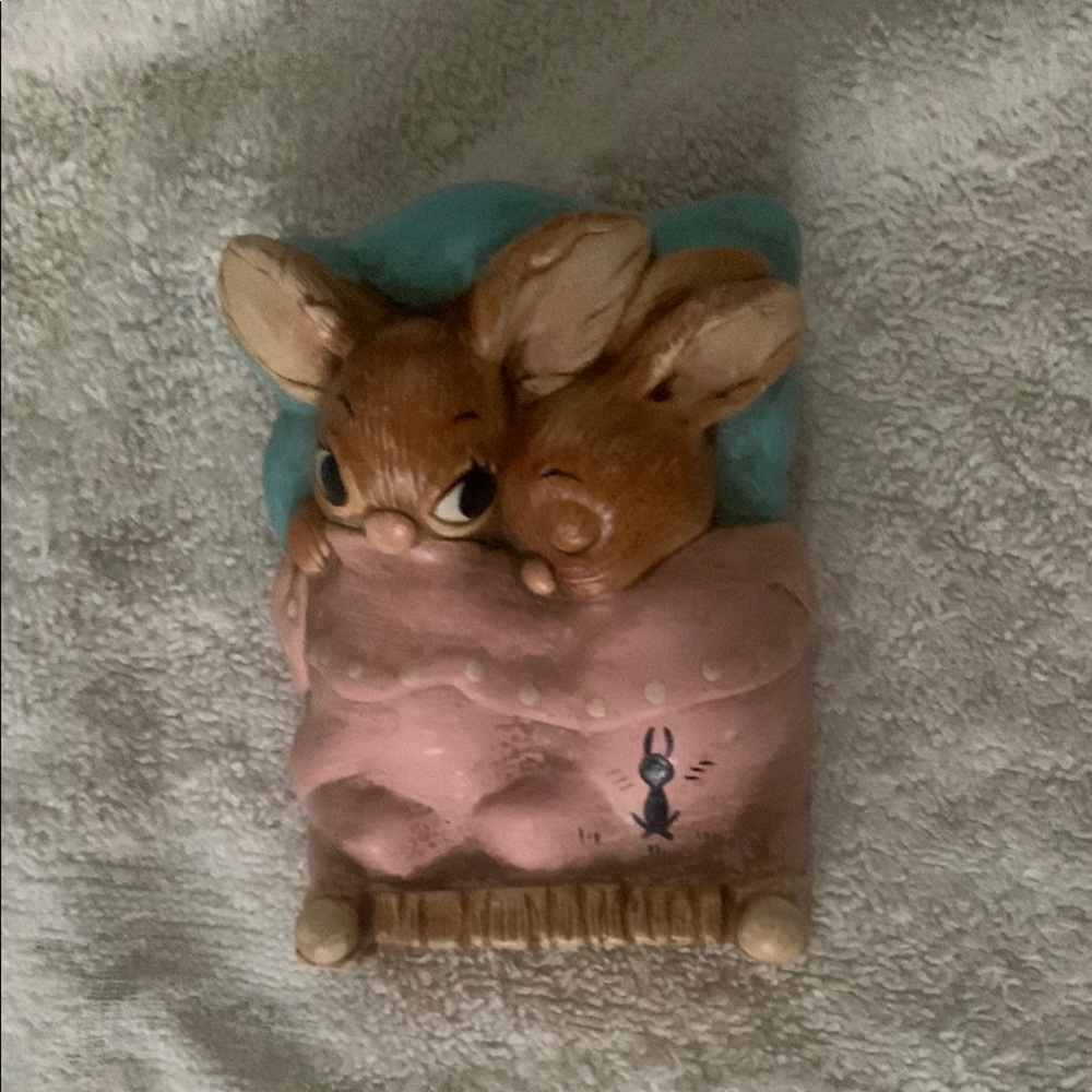 Adorable Sleeping Bunnies Figurine